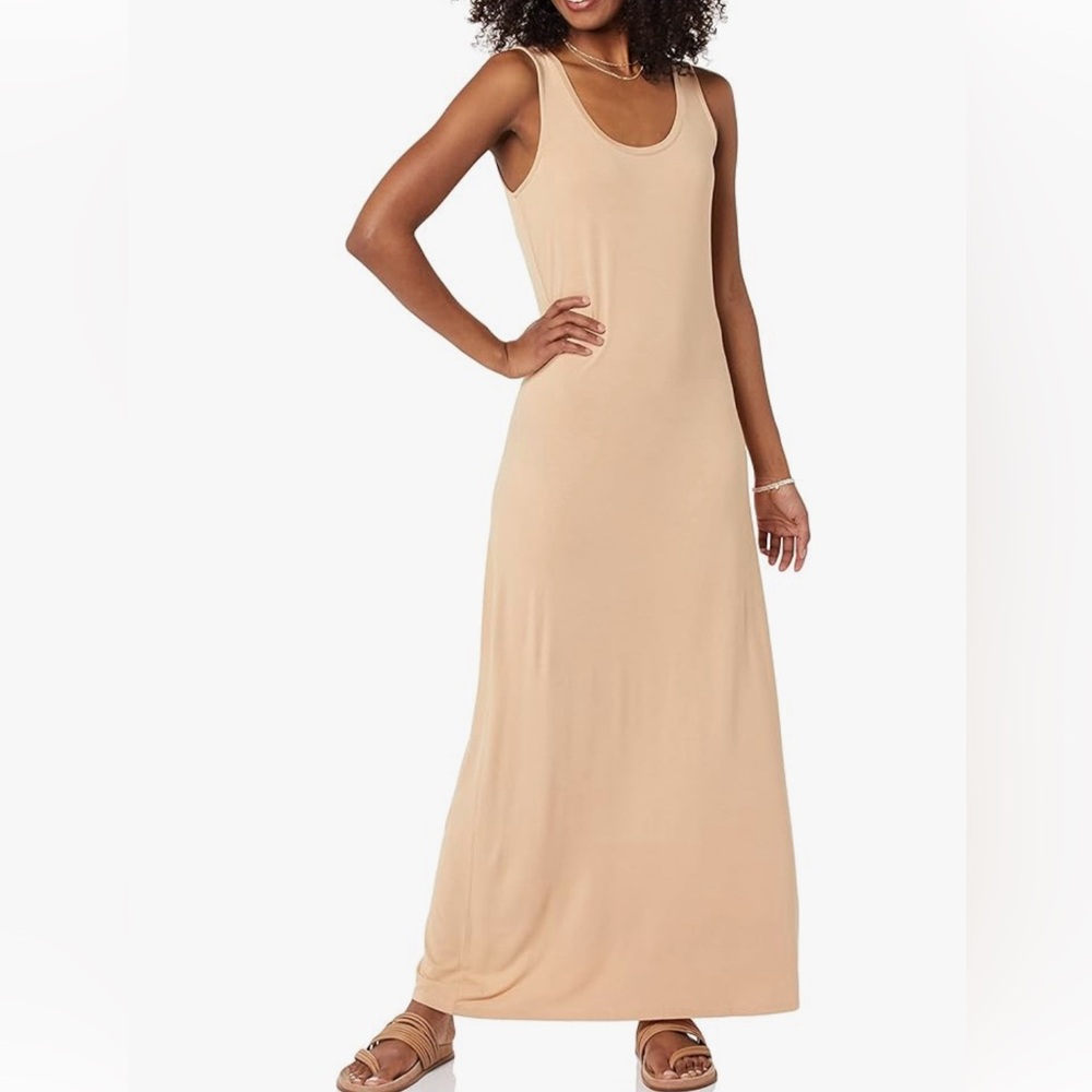 Sz M Amazon Essential Women's Tank Maxi Dress
Light camel
